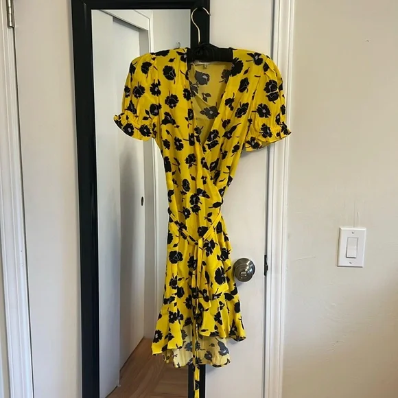 slim fit dress slacks 90s DVF Silk Wrap Dress | M main image 1